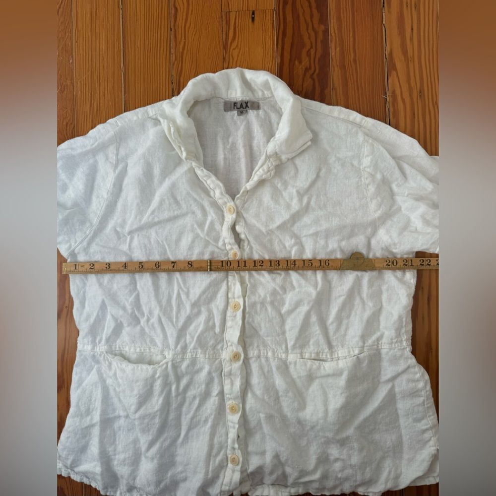 FLAX Buttondown Top - Picture 5 of 6